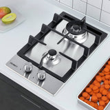 darrahopens Appliances > Kitchen Appliances Devanti Gas Cooktop 30cm Gas Stove Cooker 2 Burner Cook Top Konbs NG LPG Steel