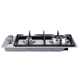 darrahopens Appliances > Kitchen Appliances Devanti Gas Cooktop 30cm Gas Stove Cooker 2 Burner Cook Top Konbs NG LPG Steel