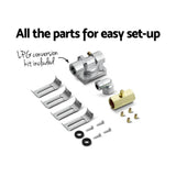 darrahopens Appliances > Kitchen Appliances Devanti Gas Cooktop 60cm 4 Burner Ceramic Glass Cook Top Stove Hob Cooker LPG NG Black