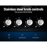 darrahopens Appliances > Kitchen Appliances Devanti Gas Cooktop 60cm 4 Burner Ceramic Glass Cook Top Stove Hob Cooker LPG NG Black