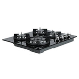 darrahopens Appliances > Kitchen Appliances Devanti Gas Cooktop 60cm 4 Burner Ceramic Glass Cook Top Stove Hob Cooker LPG NG Black