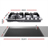 darrahopens Appliances > Kitchen Appliances Devanti Gas Cooktop 60cm Gas Stove Cooker 4 Burner Cook Top Konbs NG LPG Steel