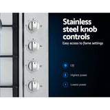 darrahopens Appliances > Kitchen Appliances Devanti Gas Cooktop 60cm Kitchen Stove 4 Burner Cook Top NG LPG Stainless Steel Silver