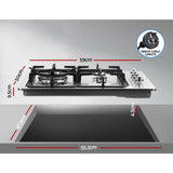 darrahopens Appliances > Kitchen Appliances Devanti Gas Cooktop 60cm Kitchen Stove 4 Burner Cook Top NG LPG Stainless Steel Silver