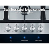 darrahopens Appliances > Kitchen Appliances Devanti Gas Cooktop 90cm Kitchen Stove Cooker 5 Burner Stainless Steel NG/LPG Silver