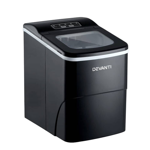 darrahopens Appliances > Kitchen Appliances DEVANTi Portable Ice Cube Maker Machine 2L Home Bar Benchtop Easy Quick Black