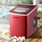 darrahopens Appliances > Kitchen Appliances DEVANTi Portable Ice Cube Maker Machine 2L Home Bar Benchtop Easy Quick Red