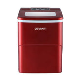 darrahopens Appliances > Kitchen Appliances DEVANTi Portable Ice Cube Maker Machine 2L Home Bar Benchtop Easy Quick Red
