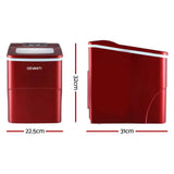 darrahopens Appliances > Kitchen Appliances DEVANTi Portable Ice Cube Maker Machine 2L Home Bar Benchtop Easy Quick Red