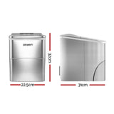 darrahopens Appliances > Kitchen Appliances Devanti Portable Ice Cube Maker - Silver
