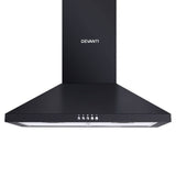 darrahopens Appliances > Kitchen Appliances Devanti Pyramid Range Hood Rangehood 600mm 60cm Kitchen Canopy Black