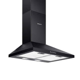 darrahopens Appliances > Kitchen Appliances Devanti Pyramid Range Hood Rangehood 600mm 60cm Kitchen Canopy Black