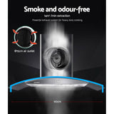 darrahopens Appliances > Kitchen Appliances Devanti Range Hood 900mm Rangehood Kitchen Stainless Glass Canopy 90cm