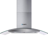 darrahopens Appliances > Kitchen Appliances Devanti Range Hood 900mm Rangehood Kitchen Stainless Glass Canopy 90cm