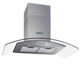 darrahopens Appliances > Kitchen Appliances Devanti Range Hood 900mm Rangehood Kitchen Stainless Glass Canopy 90cm