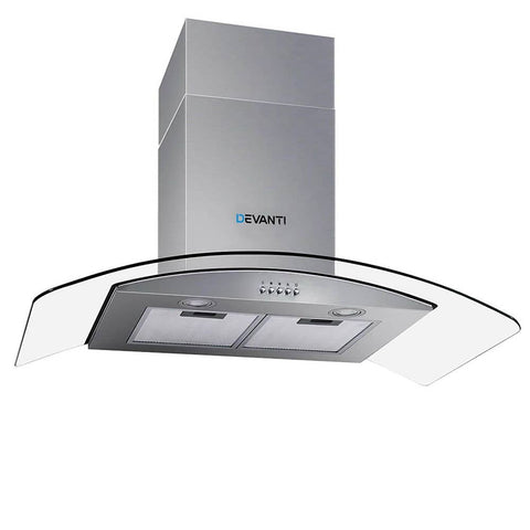 darrahopens Appliances > Kitchen Appliances Devanti Range Hood 900mm Rangehood Kitchen Stainless Glass Canopy 90cm