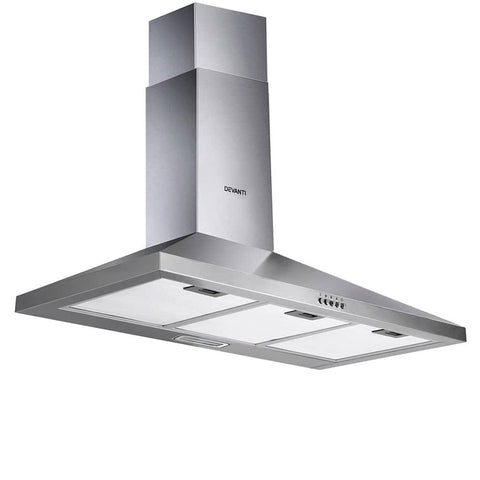 darrahopens Appliances > Kitchen Appliances Devanti Range Hood 90cm 900mm Kitchen Canopy Stainless Steel Rangehood Wall Mount