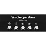 darrahopens Appliances > Kitchen Appliances Devanti Range Hood Rangehood 90cm 900mm Kitchen Canopy LED Light Wall Mount Black
