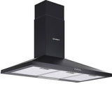 darrahopens Appliances > Kitchen Appliances Devanti Range Hood Rangehood 90cm 900mm Kitchen Canopy LED Light Wall Mount Black
