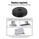 darrahopens Appliances > Kitchen Appliances Devanti Range Hood Rangehood Carbon Charcoal Filters Under Cupboard Replacement For Ductless Ventless