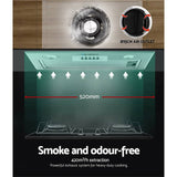 darrahopens Appliances > Kitchen Appliances Devanti Range Hood Rangehood Undermount Built In Stainless Steel Canopy 52cm 520mm