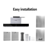 darrahopens Appliances > Kitchen Appliances Devanti Rangehood 600mm Range Hood 60cm Stainless Steel Glass Kitchen Canopy