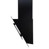 darrahopens Appliances > Kitchen Appliances DEVANTI Rangehood 900mm Black Angled Side Draft Range Hood Canopy Glass 90cm