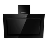 darrahopens Appliances > Kitchen Appliances DEVANTI Rangehood 900mm Black Angled Side Draft Range Hood Canopy Glass 90cm