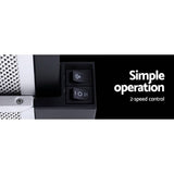 darrahopens Appliances > Kitchen Appliances Devanti Rangehood Range Hood Stainless Steel Slide Out Kitchen Canopy 60cm 600mm Black