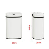 Darrahopens Appliances > Kitchen Appliances Devanti Sensor Bin Motion Rubbish Trash Can Automatic Touch Free Kitchen White