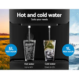 darrahopens Appliances > Kitchen Appliances Devanti Water Cooler Dispenser Mains Bottle Stand Hot Cold Tap Office Black