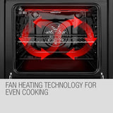 darrahopens Appliances > Kitchen Appliances EuroChef 60cm Stainless Built-in 70L Grill 8 Function Fan Forced Electric Wall Oven