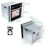 darrahopens Appliances > Kitchen Appliances EuroChef 60cm Stainless Built-in 70L Grill 8 Function Fan Forced Electric Wall Oven