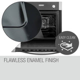 darrahopens Appliances > Kitchen Appliances EuroChef 60cm Stainless Built-in 70L Grill 8 Function Fan Forced Electric Wall Oven