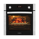 darrahopens Appliances > Kitchen Appliances EuroChef 60cm Stainless Built-in 70L Grill 8 Function Fan Forced Electric Wall Oven