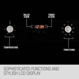 Darrahopens Appliances > Kitchen Appliances EuroChef 60cm Stainless Electric Wall Oven 8 Function Built-in Fan Forced Grill Touch Control