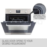 Darrahopens Appliances > Kitchen Appliances EuroChef 60cm Stainless Electric Wall Oven 8 Function Built-in Fan Forced Grill Touch Control