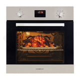 Darrahopens Appliances > Kitchen Appliances EuroChef 60cm Stainless Electric Wall Oven 8 Function Built-in Fan Forced Grill Touch Control