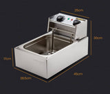 darrahopens Appliances > Kitchen Appliances EuroChef Commercial Electric Deep Fryer Frying Basket Chip Cooker Fry Scoop