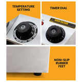 darrahopens Appliances > Kitchen Appliances EuroChef Commercial Electric Deep Fryer Twin Frying Basket Chip Cooker Fry