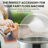 Darrahopens Appliances > Kitchen Appliances EUROCHEF Commercial Fairy Floss Cotton Candy Maker Machine Bubble Cover 52cm