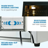 Darrahopens Appliances > Kitchen Appliances EUROCHEF Commercial Food Warmer Electric 1000W 4-Tier Hot Display Stainless Steel Cabinet