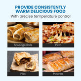 Darrahopens Appliances > Kitchen Appliances EUROCHEF Commercial Food Warmer Electric 1000W 4-Tier Hot Display Stainless Steel Cabinet
