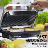 darrahopens Appliances > Kitchen Appliances EUROCHEF EUC-CG7 Smart Multi Contact Grill Sandwich Panini Press Maker Fast Cafe Style