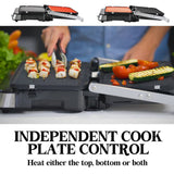 Darrahopens Appliances > Kitchen Appliances EUROCHEF Smart Multi Contact Grill Sandwich Press Panini Waffle Maker Griddle Stainless Steel