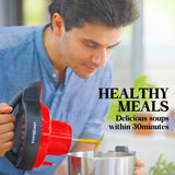 darrahopens Appliances > Kitchen Appliances EUROCHEF Soup Maker Blender Smoothie Compact Hot Cold Stainless Steel Mixer