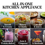 darrahopens Appliances > Kitchen Appliances EUROCHEF Soup Maker Blender Smoothie Compact Hot Cold Stainless Steel Mixer