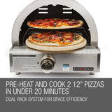 darrahopens Appliances > Kitchen Appliances EuroGrille Portable Pizza Oven BBQ Camping LPG Gas Benchtop Stainless Steel