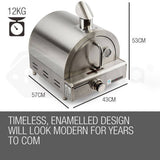 darrahopens Appliances > Kitchen Appliances EuroGrille Portable Pizza Oven BBQ Camping LPG Gas Benchtop Stainless Steel