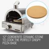 darrahopens Appliances > Kitchen Appliances EuroGrille Portable Pizza Oven BBQ Camping LPG Gas Benchtop Stainless Steel